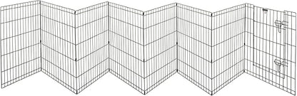 Dog Playpen - Foldable Metal Exercise Puppy Play Pen with 8 24x30in Panels - Indoor/Outdoor Pen with Door for Dogs, Cats or Small Animals by PETMAKER