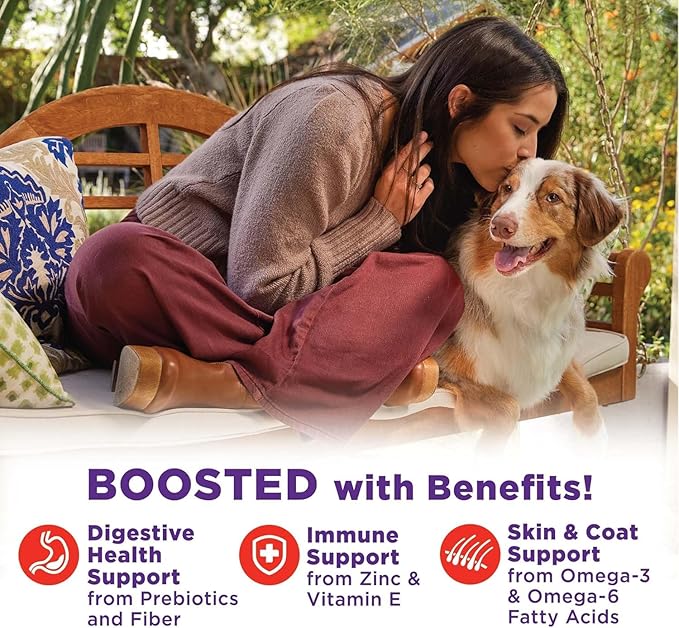 Variety Pack (6) Wellness Bowl Boosters Hearty Wet Dog Toppers (2) Beef (2) Chicken (2) Turkey (5.5-oz Each) with AuroraPet Wipes
