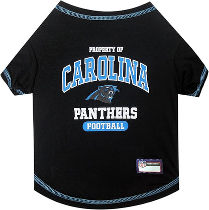 Pets First PET SHIRT for Dogs & Cats - NFL CAROLINA PANTHERS Dog T-Shirt, Large. - Cutest Pet Tee Shirt for the real sporty pup