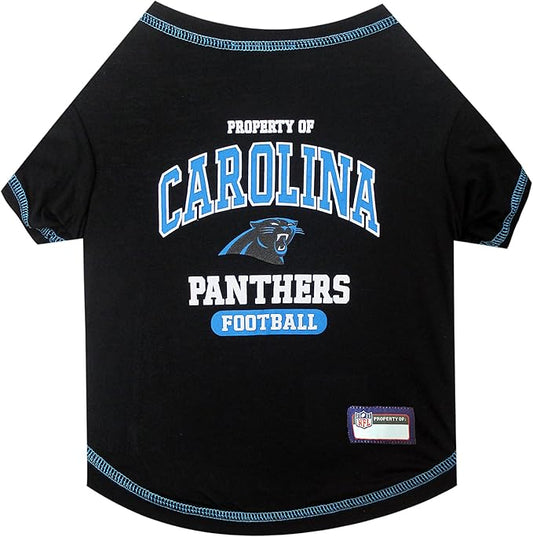 Pets First PET SHIRT for Dogs & Cats - NFL CAROLINA PANTHERS Dog T-Shirt, Large. - Cutest Pet Tee Shirt for the real sporty pup