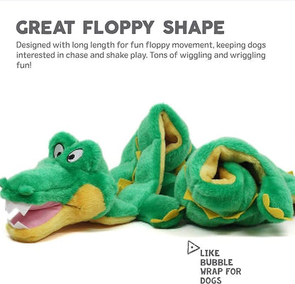 Outward Hound Squeaker Matz Plush Gator Dog Toy, XXL