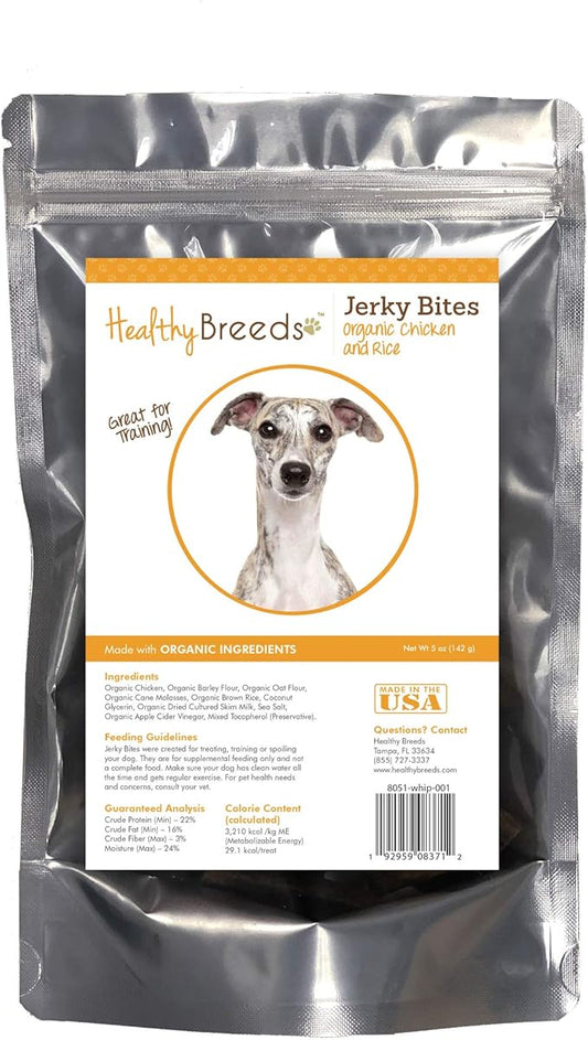 Healthy Breeds Whippet Jerky Bites Chicken & Rice Recipe Dog Treats 5 oz