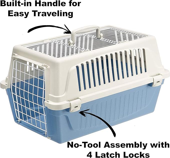 Ferplast Atlas Pet Carrier | Small Pet Carrier for Dogs & Cats w/Top & Front Door Access