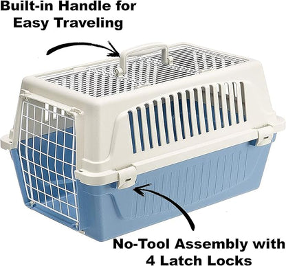 Ferplast Atlas Pet Carrier | Small Pet Carrier for Dogs & Cats w/Top & Front Door Access