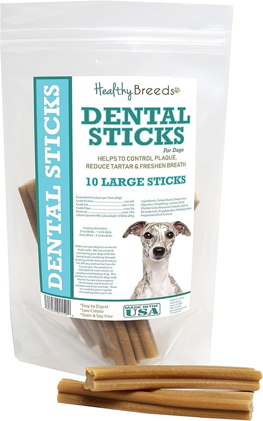 Healthy Breeds Whippet Dental Sticks Large 10 Count