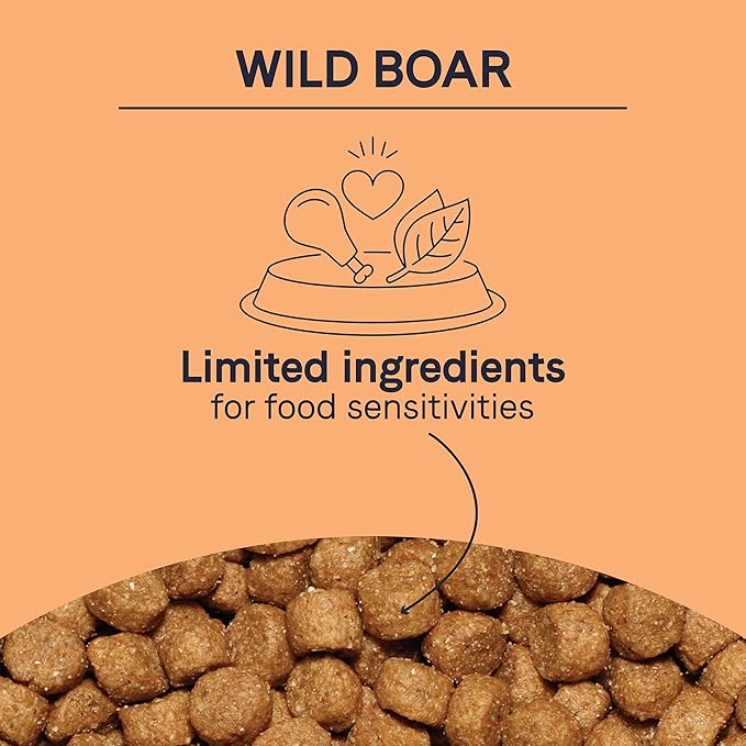 Canidae Pure Limited Ingredient Premium Adult Dry Dog Food, Real Wild Boar & Garbanzo Bean Recipe, 22 lbs, Grain Free