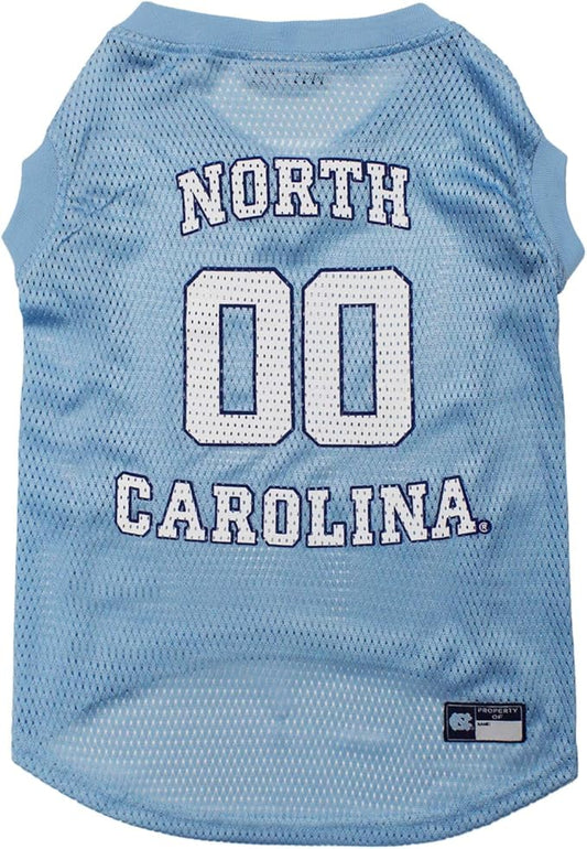 Pets First NCAA North Carolina Tar Heels Basketball Jersey for Dogs & Cats, X-Small - Licensed North Carolina Tar Heels Pet Tank Jersey, UNC-4020-XS