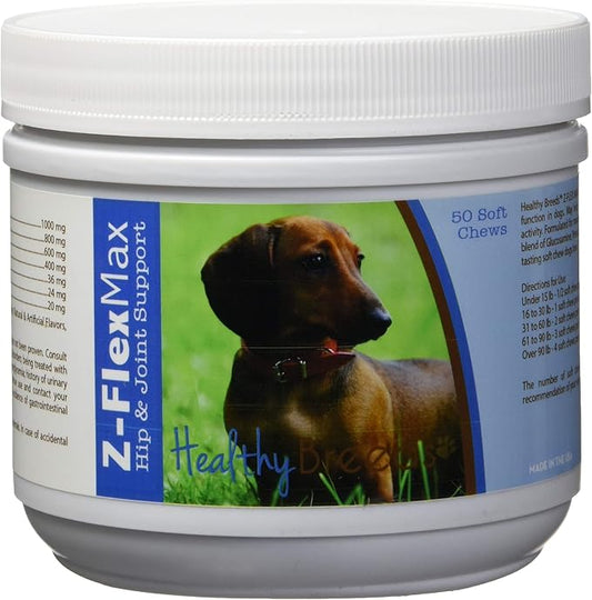 Healthy Breeds Dachshund Z-Flex Max Hip and Joint Soft Chews 50 Count