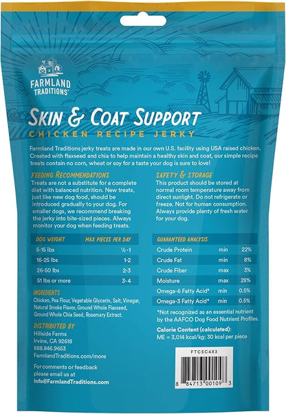 Farmland Traditions Skin & Coat Chicken Recipe Dog Jerky (14 ounce)