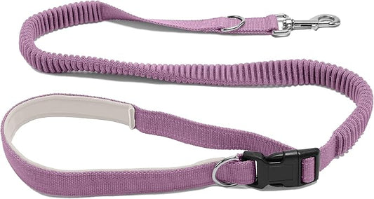 Furhaven Bungee Dog Leash w/ Quick Release Easy Tether - Lavender, One Size