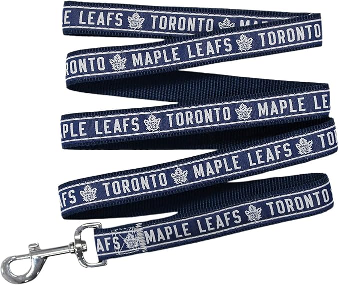 Pets First NHL Toronto Maple Leafs Leash for Dogs & Cats, Medium. - Walk Cute & Stylish! The Ultimate Hockey Fan Leash!, Medium (4 ft Long x 0.62 in Width) (TOR-3031-MD)