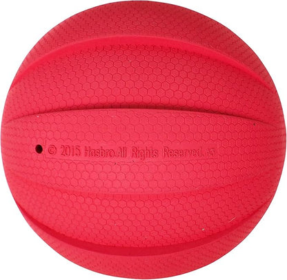 Nerf Dog Rubber Ball Dog Toy with Interactive Squeaker, Lightweight, Durable and Water Resistant, 4 Inch Diameter for Medium/Large Breeds, Single Unit, Red