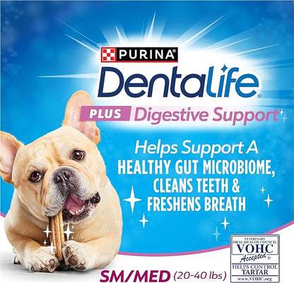 Dentalife Purina Plus Digestive Support Chicken and Pumpkin Flavor Small/Medium Dog Dental Chews - 19 ct. Pouch