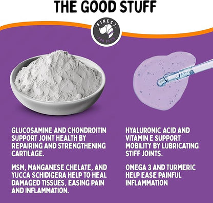Advanced Joint Repair Hip & Joint Health Supplement for Dogs - Relieves Arthritis, Pain & Inflammation, Improve Mobility, Extra Strength Soft Chew Treats with Glucosamine, Chondroitin & MSM