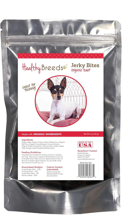 Healthy Breeds Toy Fox Terrier Jerky Bites Beef Recipe Dog Treats 5 oz