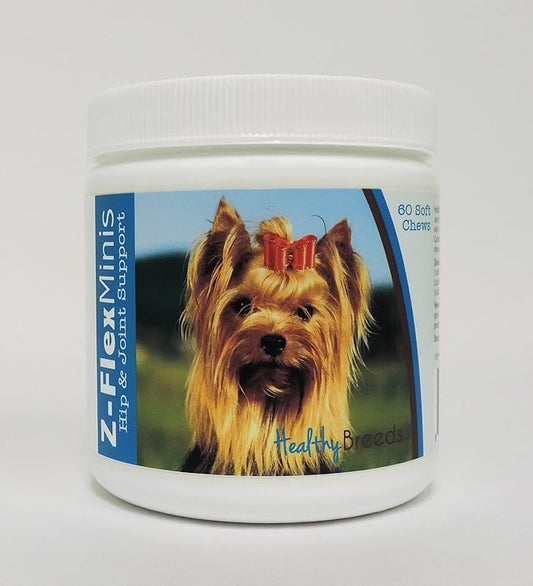 Healthy Breeds Yorkshire Terrier Z-Flex Minis Hip and Joint Support Soft Chews 60 Count