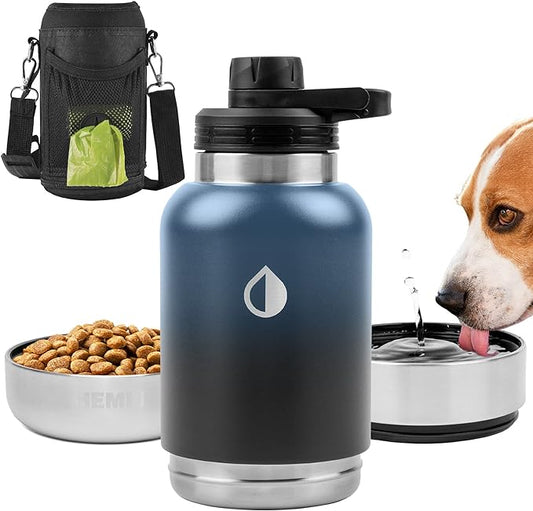 32 oz. Portable Dog Water Bottle, Dog Travel Water Bottle, Portable Water Bowl for Dogs, Dog Travel Bowel, Dog Water Bottle for Walking, Dog Travel Accessories Kit, Pet Travel Bottle for Hiking