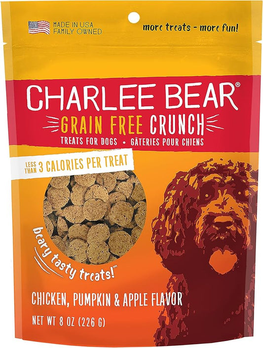 Charlee Bear Grain-Free Bear Crunch Chicken, Pumpkin & Apple Flavor - Net Wt 8 oz.