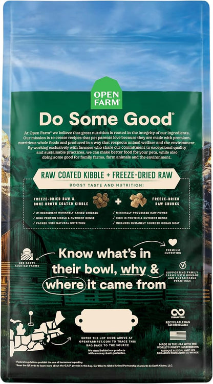 Open Farm RawMix Prairie Recipe for Cats, includes Kibble, Bone Broth, and Freeze Dried Raw, Inspired by The Wild, Humanely Raised Protein and Non-GMO Fruits and Veggies, 2.25 lb