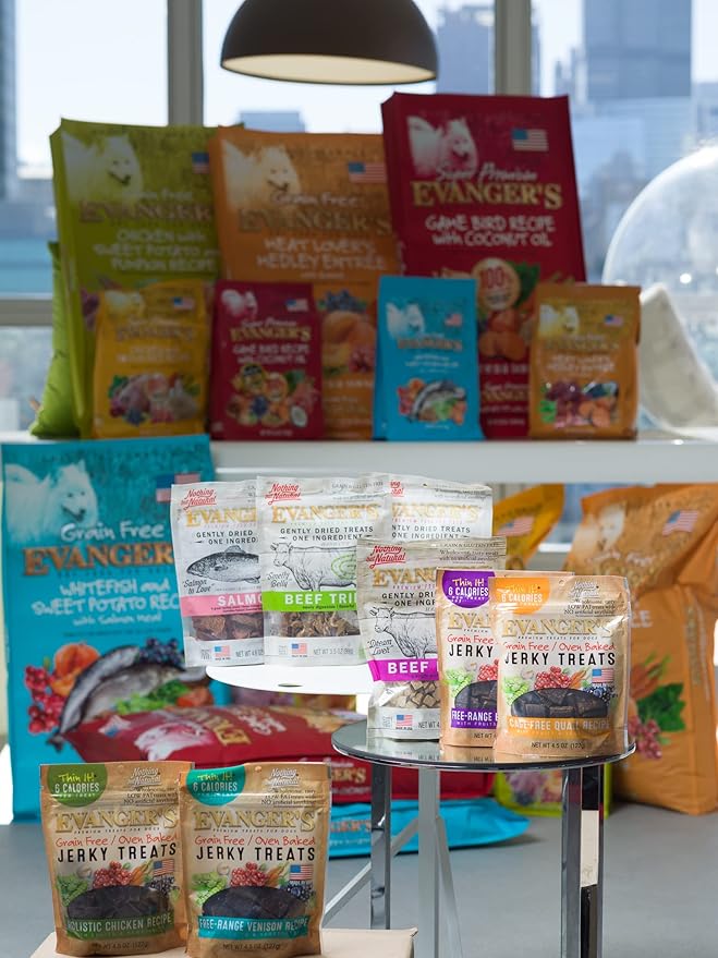 Evanger's Nothing But Natural Venison Jerky Treats for Dogs 4.5 oz Bag