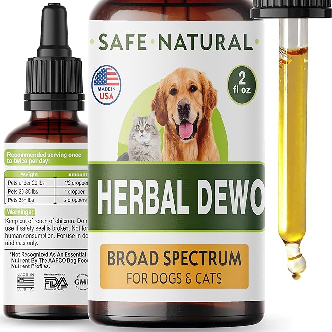 Liquid Herbal Cleanse for Cats and Dogs - Homeopathic Control for Pets of All Breeds and Sizes - Puppy and Kitten - USA-Sourced Ingredients - Preventative or Reactive - 2oz