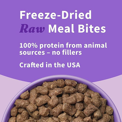 Halo Meal Bites Freeze Dried Raw Dog Food, Whitefish Recipe, Real Meat Dog Food Bag, Adult Recipe, 14-OZ Bag