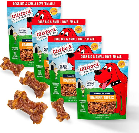 Clifford® Chicken Training Treats for Dogs | Soft Dog Treats Healthy for All Breed Sizes | Puppy Training Treats, Grain Free, High Protein, Rawhide Free Dog Chews - Just Two Ingredients (20oz)