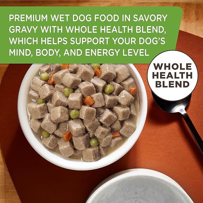 Nutrish Rachael Ray Chunks in Gravy Wet Dog Food Real Chicken & Veggies Recipe, 13 Ounce (Pack of 12)