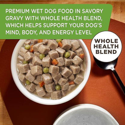 Nutrish Rachael Ray Chunks in Gravy Wet Dog Food Real Chicken & Veggies Recipe, 13 Ounce (Pack of 12)