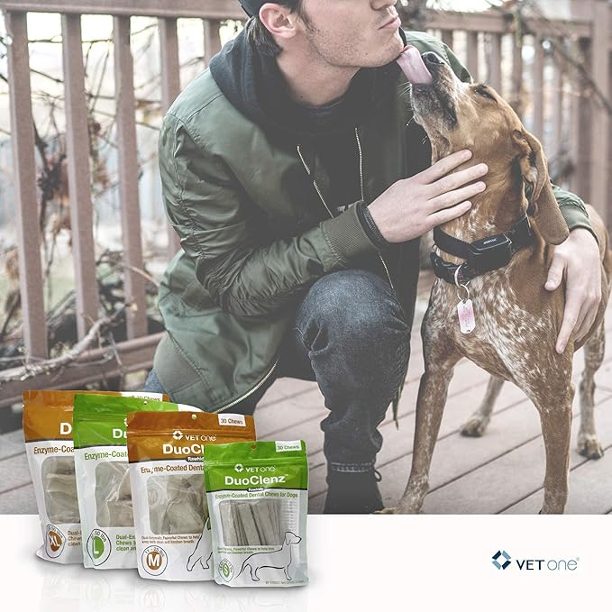 vetone DuoClenz Enzyme Coated Dental Chews for Medium Size Dogs 30 Count