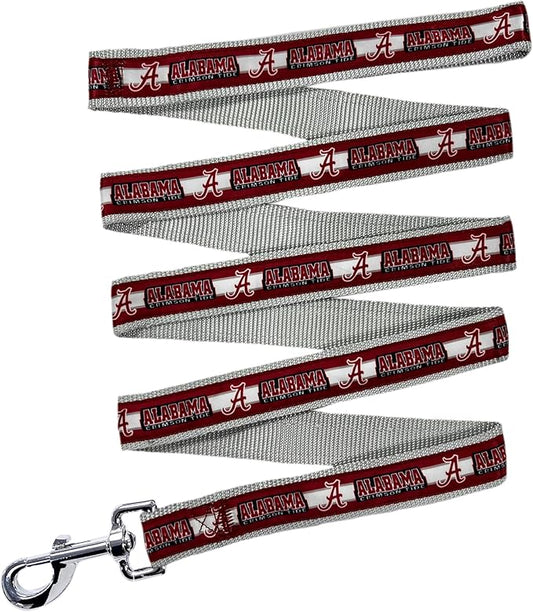 Pets First Collegiate Pet Accessories, Dog Leash, Alabama Crimson Tide, Large
