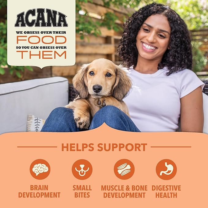 ACANA Wholesome Grains Dry Dog Food, Puppy Recipe, Real Chicken, Eggs and Turkey Dog Food Recipe, 11.5lb