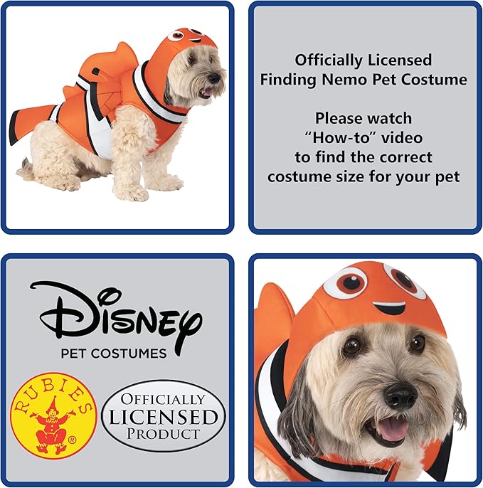 Rubie's unisex Disney Finding Nemo Pet Costume, As Shown, Medium US