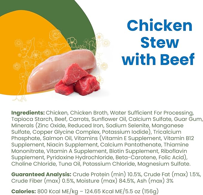 almo nature HQS Complete Wet Dog Food Chicken Stew with Beef 5.5 oz (Pack of 48)