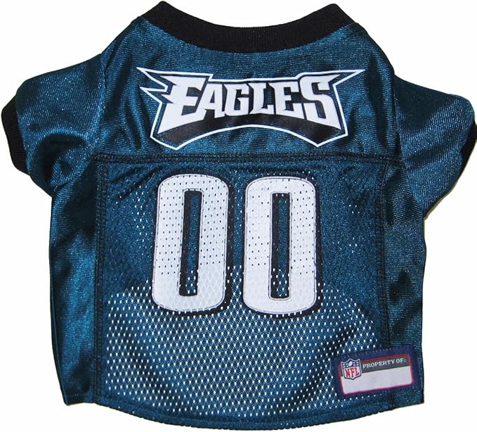 Pets First NFL Philadelphia Eagles Dog Jersey, Medium, Poly-mesh and Satin, Officially Licensed
