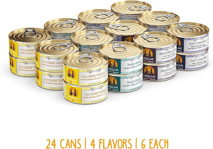 Weruva Classic Dog Food, Variety Pack, Baron's Batch, Wet Dog Food, 5.5oz Cans (Pack of 24)