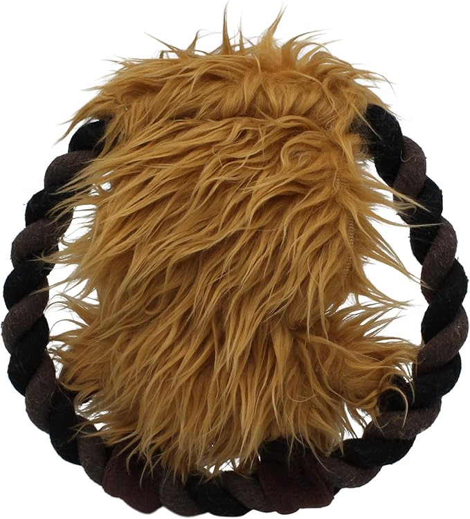 Star Wars for Pets Plush Chewbacca Rope Frisbee Dog Toy | Soft Star Wars Squeaky Dog Toy | Adorable Toys for All Dogs, Official Dog Toy Product of Star Wars for Pets