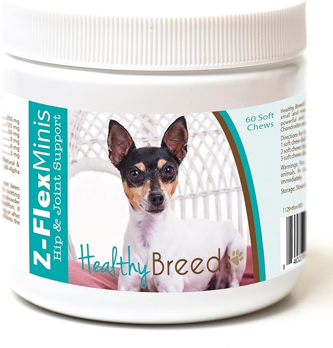 Healthy Breeds Toy Fox Terrier Z-Flex Minis Hip and Joint Support Soft Chews 60 Count