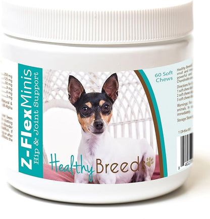 Healthy Breeds Toy Fox Terrier Z-Flex Minis Hip and Joint Support Soft Chews 60 Count