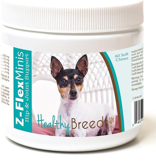 Healthy Breeds Toy Fox Terrier Z-Flex Minis Hip and Joint Support Soft Chews 60 Count