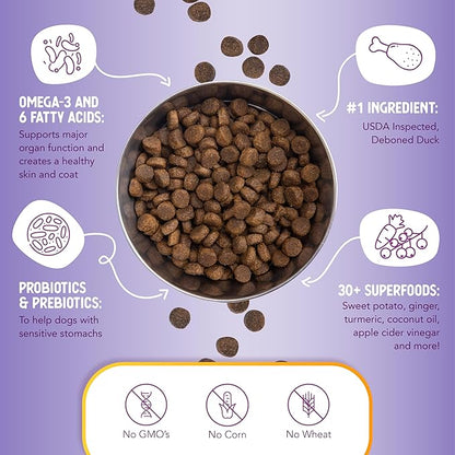 Health Extension Dry Dog Food, Natural Food with added Vitamins & Minerals, Suitable for All Puppies, Duck & Sweet Potato Recipe with Whole Vegetable & Berries (23.5 Pound)