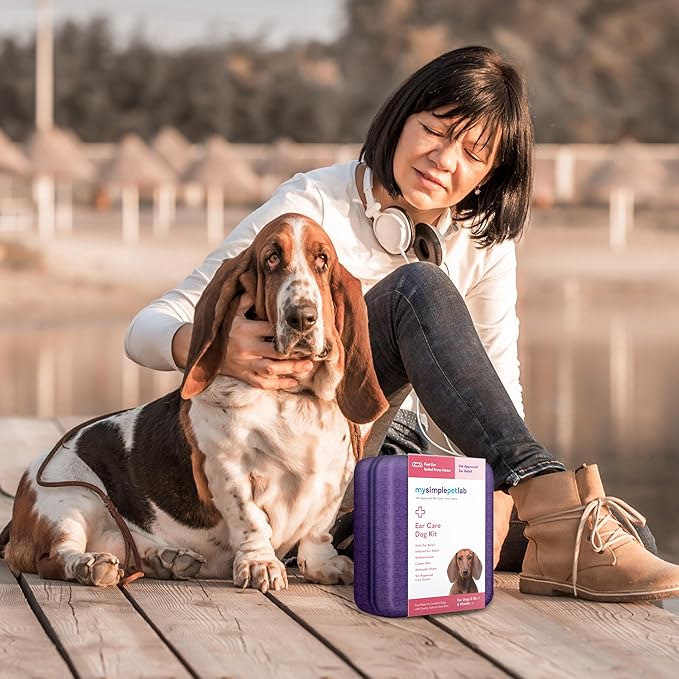 MySimplePetLab Ear Care Dog Kit | Dog Ear Cleaning Kit | Dog Ear Cleaner Solution with Dog Ear Infection Relief for Smelly, Itchy, or Sore Ears