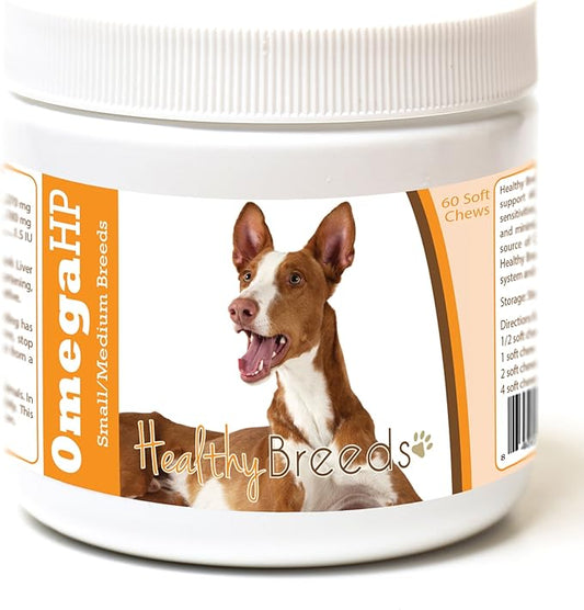 Healthy Breeds Ibizan Hound Omega HP Fatty Acid Skin and Coat Support Soft Chews 60 Count