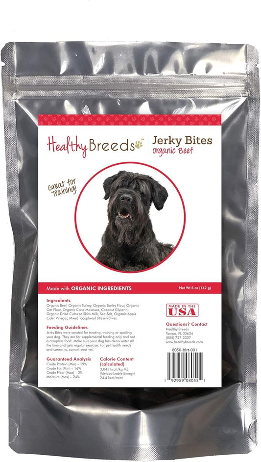 Healthy Breeds Black Russian Terrier Jerky Bites Beef Recipe Dog Treats 5 oz