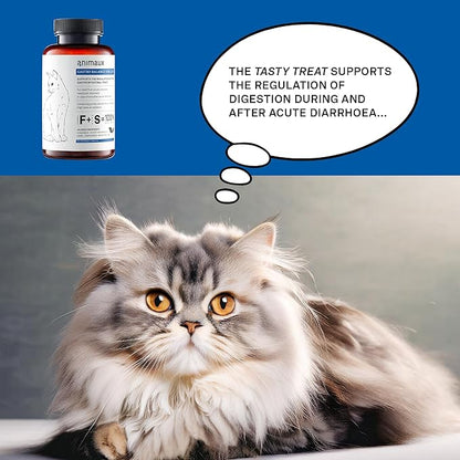 animaux - Gastro Balance for Cats, Supports Gastro-intestinal Tract, Prevents Diarrhoea, Constipation, Hairballs & Flatulence, supplementary probiotics, 90 chewable Tablets, 90 days supply