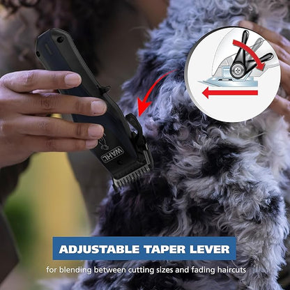 Wahl Power Pro Lithium Ion Rechargeable Cord Cordless Dog Grooming Kit - Heavy Duty Cordless Electric Dog Clippers for Grooming The Thickest Coats - Model 3024675