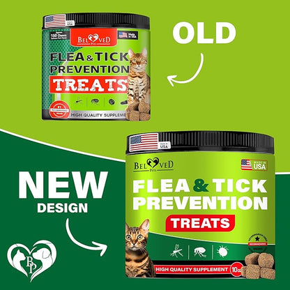 Flea and Tick Prevention Chewable Pills for Cats - Revolution Oral Flea Treatment for Pets - Pest Control & Natural Defense - Chewables Small Tablets Made in USA (Salmon Fish (for Cats))
