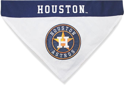 Pets First MLB Houston Astros Reversible Bandana Size XX-Large for Dogs & Cats. 2 Sided Sports Bandana,Premium Embroidery Team Logo, All MLB Teams Available