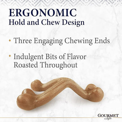 Nylabone Gourmet Style Strong Chew Wishbone Dog Chew Toy, Chicken Flavor, Large/Giant (1 Count)