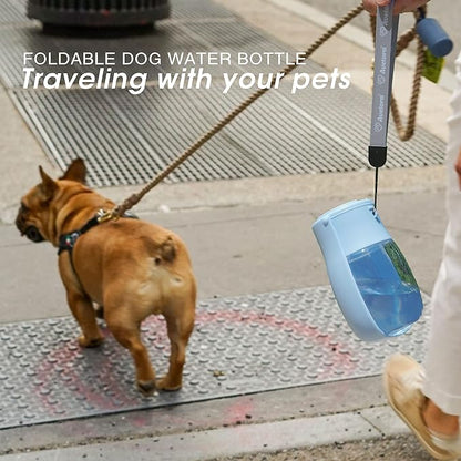 Foldable Dog Water Bottle,Portable Dog Water Dispenser,Outdoor Pet Water Bottle for Dog,Cat,Puppy,Walking,Hiking,Travel.Dishwasher Safe,Puppy Accessories,10oz